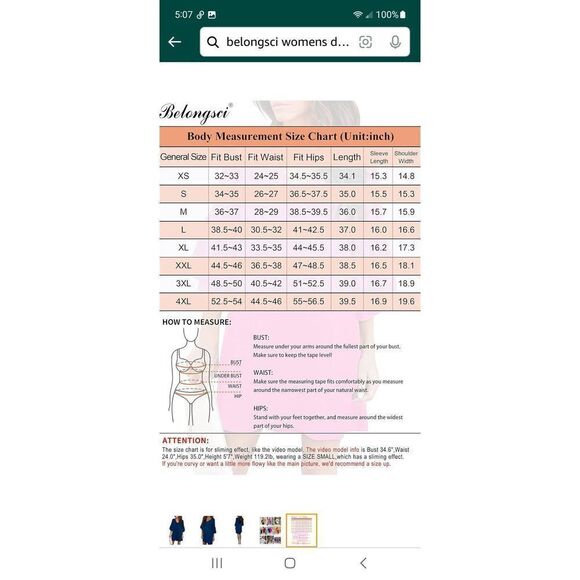 New Large Belongsci Blue Bell Sleeve VNeck Shift Mini Dress NWT - Picture 5 of 7